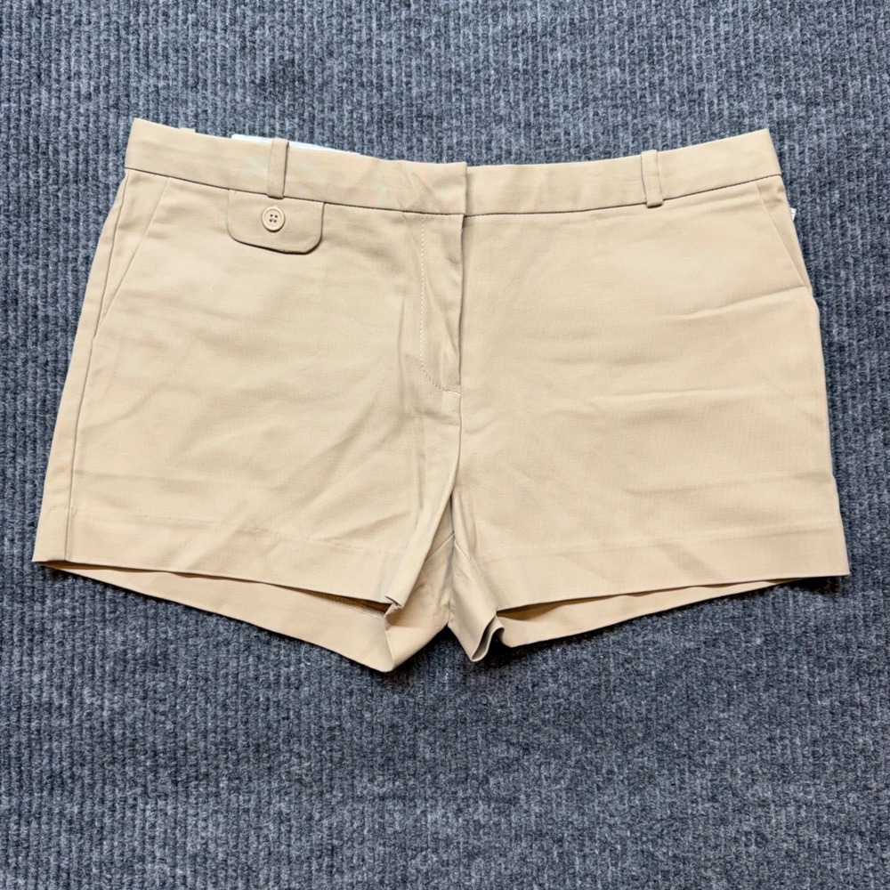 Old Navy Womens Khaki Tan Mid Rise Stretch Chino Shorts Size 10 Cotton Casual
